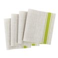 thumbnail image 1 of Unique Bargains Heat Resistant Non-skid Removable PVC Table Mats Woven Placemats Begie (Green Strip) 4pcs, 1 of 1