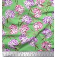 thumbnail image 1 of Soimoi Poly Georgette Fabric Leaves & Lilac Floral Print Fabric by The Yard 42 Inch Wide, 1 of 1