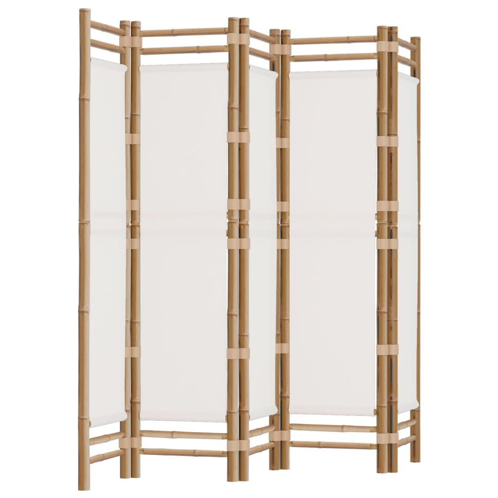 vidaXL Paravent Pliable 6 Panneaux Paravent Bambou et Toile