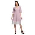 thumbnail image 1 of Moomaya Robe en Coton Imprimée pour Femme Longueur Midi Manches Courtes Tenue d'Été Vêtements, 1 of 4