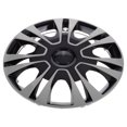 thumbnail image 2 of Universal 13 Inch Black Hub Caps for Car Wheels Auto Accessories Vehicle Rim Covers Wheel Parts Silver, 2 of 8