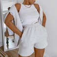 thumbnail image 3 of FOCUSNORM Women Solid Color Shorts, Adults Casual slant pocket pants, 3 of 5
