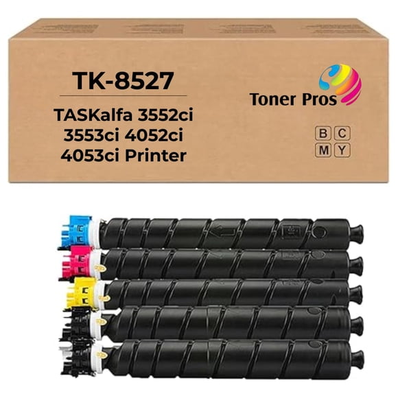 Toner Pros TK-8527 Toner Cartridge - Compatible for Kyocera TASKalfa 3552ci 3553ci 4052ci 4053ci Color Printers, 4-Color Pack KCMY - Yield 30,000 Black & 20,000 Colors Pages
