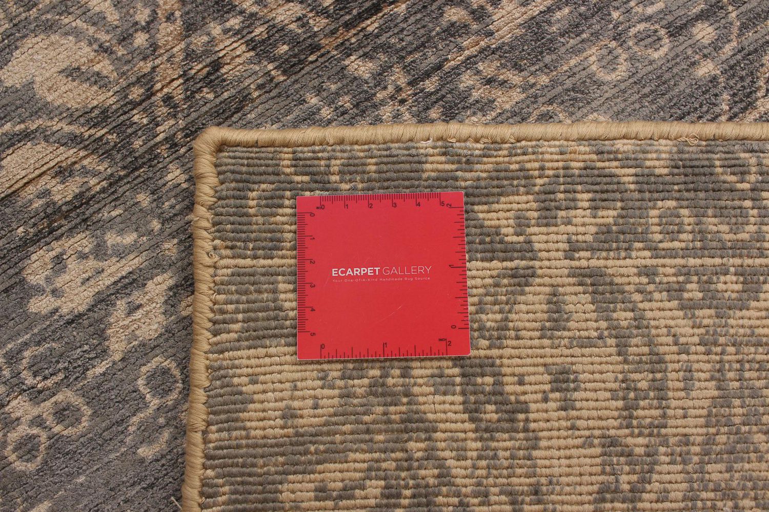 ECARPETGALLERY 5'0" x 7'4"  Transitional Galleria Hand-knotted Area Rug for Living Room, Dining Room and Bedroom in Grey