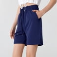 thumbnail image 2 of Timegard Womens Workout Shorts Elastic Waisted Drawstring Trackshorts Active Hiking Yoga Shorts with Pocket, 2 of 3