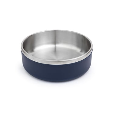 One Paw, Small Double Stainless Steel Dog Bowl, 1.3L (44 oz), for Dogs and Cats