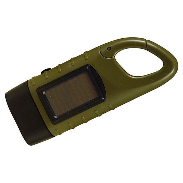Outdoor Solar Multifunctional Emergency Charging!Rechargeable Hand Cranked Flashlight Dynamo Lamp Camping Powered Climbing Gear Green
