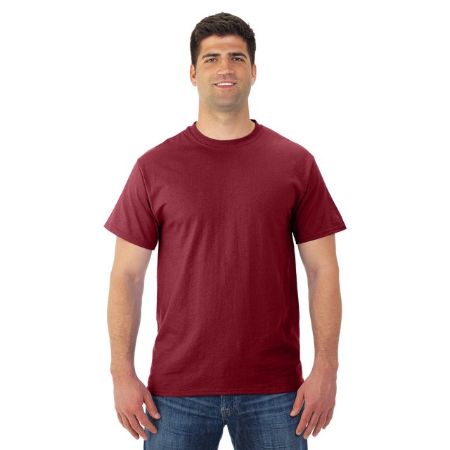 Jerzees Mens DRI-POWER Active Short Sleeve Crew T-Shirt, XL, Cardinal
