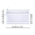 thumbnail image 2 of Boovnll Pencil Pouch, Large Capacity Multifunction Brief Double Pen Bag Transparent Mesh Pen Bag Large Capacity Exam Bag Stationery Organizer Nylon Office Storage Bag Pencil Box Pencil Case, 2 of 2