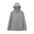 thumbnail image 1 of biudgviw Manteaux de Pluie pour Femmes Imperméables Légers Coupe-Vent d'Extérieur pour Course Randonnée Imperméable à Fermeture Éclair Manteau de Pluie à Capuche Manteau d'Extérieur, 1 of 5