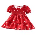 thumbnail image 1 of Robes Décontractées pour Petites Filles Manches Courtes à Pois Princesse Robe Élégante 0-5 Ans, 1 of 6