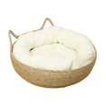 thumbnail image 3 of Panier-lit pour Chat, Niche, Tapis Rond à Griffer pour Petits Chiens, Grands Chats, Chaton 40 cm X 14 cm, 3 of 8