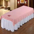 thumbnail image 5 of TISHITA Professional Breathable Washable Cotton Massage Table Bed Fitted Pad Cover Sheet Pink, 5 of 5