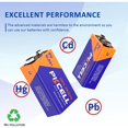 thumbnail image 4 of PKCELL 9V 6LR61 Alkaline Batteries Disposable Batteries for Smoke Detector (10 Counts), 4 of 6