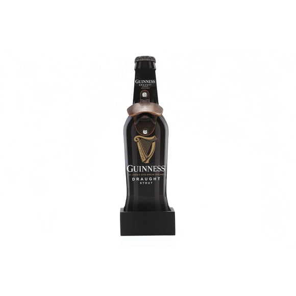Guinness Bottle Opener with Cap Collector Catcher, Wooden Wall Mounted Bottle Opener,Ideal Gift for Men and Beer Lovers