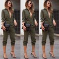 thumbnail image 1 of EYIIYE Combinaison Décontractée à Manches Longues pour Femme [Combinaison], Vert Armée, 1, 1 of 1