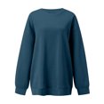 thumbnail image 3 of Liquidation à 50 % Chandail Surdimensionné pour Femmes 2023 Mode Décontractée Manches Longues Col Rond Chandail pour Dames Hauts Blouse, 3 of 3