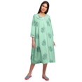 thumbnail image 2 of Moomaya Robe de Nuit d'Allaitement en Coton à Col Rond Imprimée pour Femmes, 2 of 6
