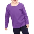 thumbnail image 2 of Tranfacy Chemises à Manches Longues pour Filles, Chemises d'Automne, Chemises pour Garçons et Filles de 1 à 11 Ans Couleur Unie Col Rond Manches Longues Hauts d'Automne, 2 of 7