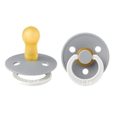 Sucettes BIBS | Sucette en Caoutchouc Naturel pour Bébé | Ensemble de 2 Sucettes Sans BPA | Fabriqué au Danemark | Lilas Poudré | Age Taille 6-18 Mois