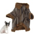 thumbnail image 3 of Dog Leather Jacket, Waterproof Dog Jacket Coat Windproof Warm  for Outdoor for Winter M, 3 of 8