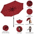 thumbnail image 4 of Costway Parasol de Marché pour Patio 10 Pieds à DEL Solaires, Inclinaison Réglable, Manivelle, 4 of 8