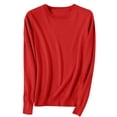 thumbnail image 1 of Timegard Womens Sweaters Crewneck Comfy Knit Pullover Fall Winter Casual Solid Color Long Sleeve Tops, 1 of 6