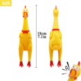 thumbnail image 2 of HSHDLDF 6 Pack Rubber Screaming Chicken Toy Yellow Rubber Squeaking Chicken Toy Novelty and Durable Rubber Chicken, Shrilling Decompression Tool Gadgets, 2 of 7