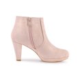 thumbnail image 3 of Unique Bargains Bottines à Plateforme à Bout Rond à Talons Épais pour Femme Rose Poudré (Taille 9,5), 3 of 6