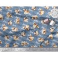 thumbnail image 2 of Soimoi polyester Crepe Fabric Love Text & Puppies Dog Printed Fabric 1 Yard 42 Inch Wide, 2 of 3