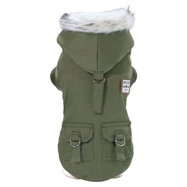 XZNGL Dog Coat Dog Winter Coat Fashion Handsome Military Style Pet Dog Cotton Coat With Hat Autumn And Winter