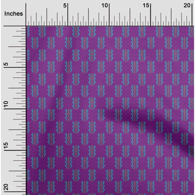 oneOone Cotton Flex Fabric Triangle Block Print Sewing Fabric BTY 40 Inch Wide