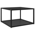 thumbnail image 1 of vidaXL Table Basse Noire 60x60x35 cm Verre Trempé, 1 of 4