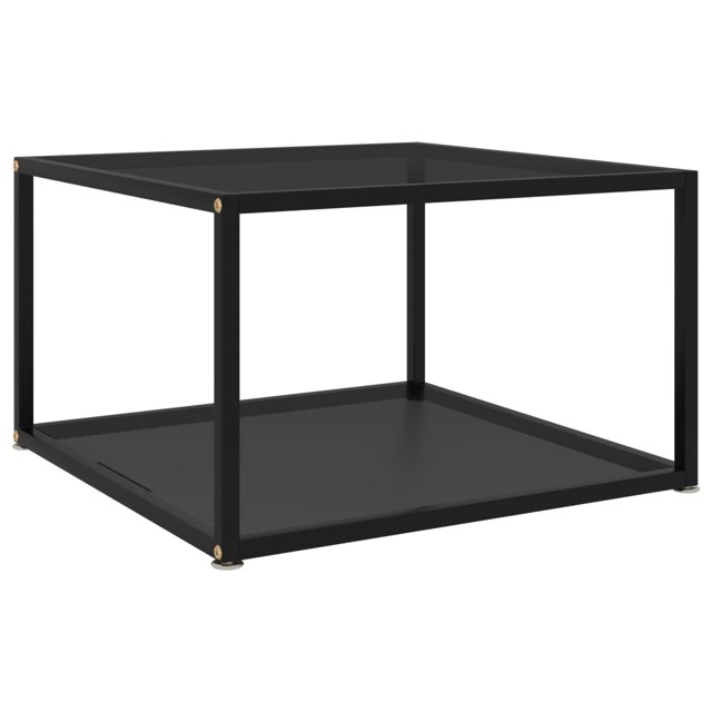 vidaXL Table Basse Noire 60x60x35 cm Verre Trempé