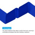 thumbnail image 3 of Unique Bargains Velvet Ribbon 1 1/2 Inch x 10 Yard Single Face Spool Silky DIY Crafts Gift Wrapping Bow Decoration Bright Blue, 3 of 5