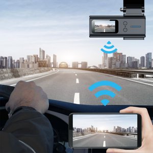 Kieccall 2K Effacer WiFi Cam de Dash 1,47 pouce caché - Enregistreur de voiture avec enregistrement de stationnement, HD Vision nocturne, enregistrement de boucles & Sensation de gravité