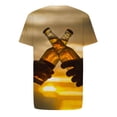 thumbnail image 4 of EQWLJWE T-Shirt d'Été For Men Men Casual Col Rond Court Pull Sleeve 3D Imprimé T-Shirt Imprimé Réaliste Shorts Sleeve Tops For Homme, 4 of 5
