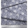 thumbnail image 3 of Soimoi Tissu en Velours à Imprimé Floral Feuilles et Roses, Tissu au Mètre, 58 Pouces de Large, 3 of 3