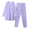 thumbnail image 4 of WENXIAOO Ensemble de Pyjama pour Enfants 2 Pcs Robe à Manches Longues avec Pantalon Pyjama Décontracté pour Filles Ensemble de Pyjama pour Filles Taille 9-10 Ans, 4 of 6