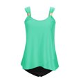 thumbnail image 4 of Flowy Ruffle Tankini Swimsuits for Women Beach Summer 2 Piece High Waist Bathing Suits Pool Modest Swimwear Army Green, L, 4 of 7