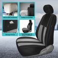 thumbnail image 4 of FH Group Universal Fit Striking Striped Cloth Car Seat Covers for Auto SUV VAN Airbag Compatible Full Set, 4 of 10
