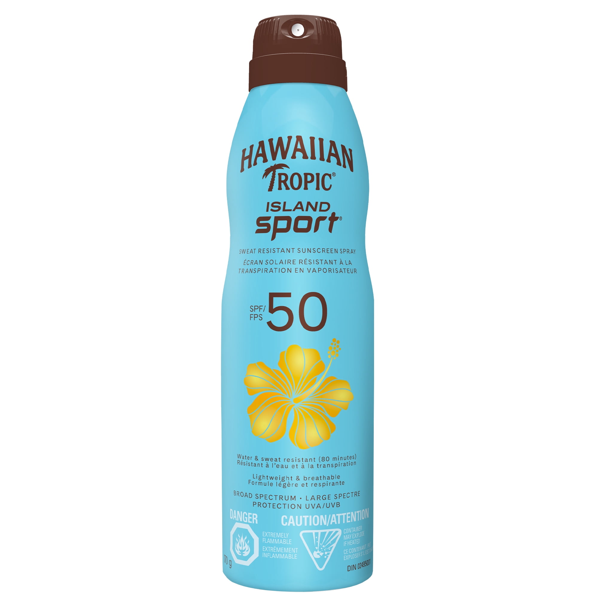 Hawaiian Tropic® Island Sport® Sweat Resistant Sunscreen Spray, SPF 50