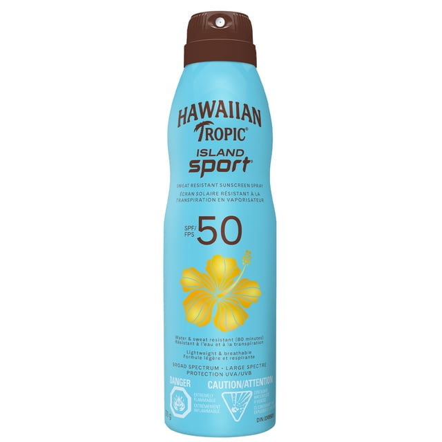 Hawaiian Tropic® Island Sport® Sweat Resistant Sunscreen Spray, SPF 50