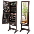 thumbnail image 1 of Costway Armoire de Rangement pour Bijoux Verrouillable avec Miroir, Organisateur d'Armoire avec Support, Lumières DEL, 1 of 10
