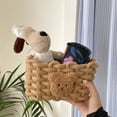 thumbnail image 1 of Cotton Bear Woven Basket Desktop Storage Basket Cute Cosmetics Sundry Storage Basket Organizer Box, 1 of 3