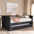 thumbnail image 2 of Baxton Studio Alena Tufted Daybed with Trundle Kids Dark Grey, 2 of 11