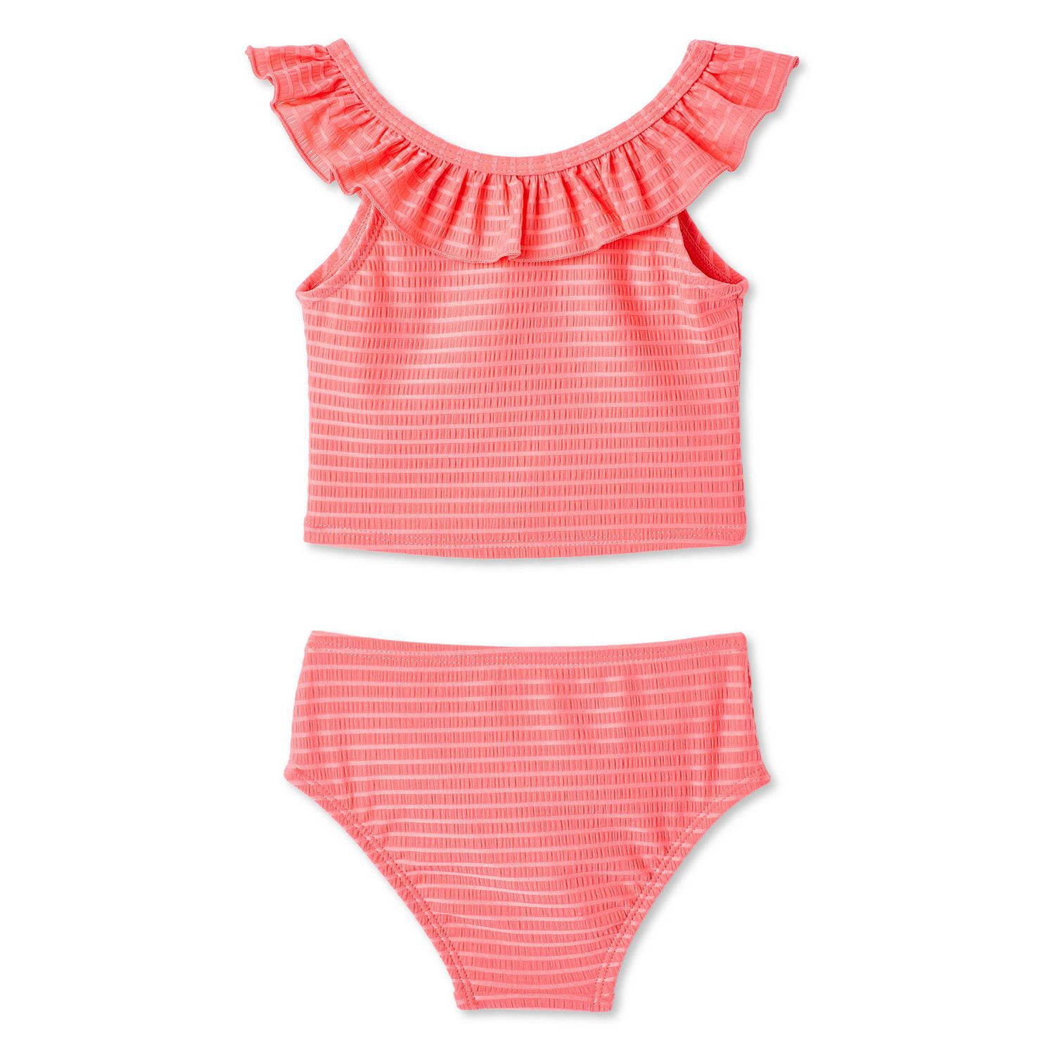 Ensemble 2 pièces avec tankini à smocks George pour bébés filles