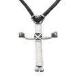 thumbnail image 1 of Show Me Country Collier Croix Fer à Cheval Fait Main Blanc Fabriqué aux États-Unis, 1 of 3
