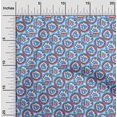 thumbnail image 2 of oneOone Viscose Jersey Royal Blue Fabric Asian Block Craft Projects Decor Fabric Printed By The Yard 60 Inch Wide, 2 of 4