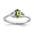 thumbnail image 1 of 925 Sterling Silver Peridot Ring Birthstone August Gemstone, 1 of 10